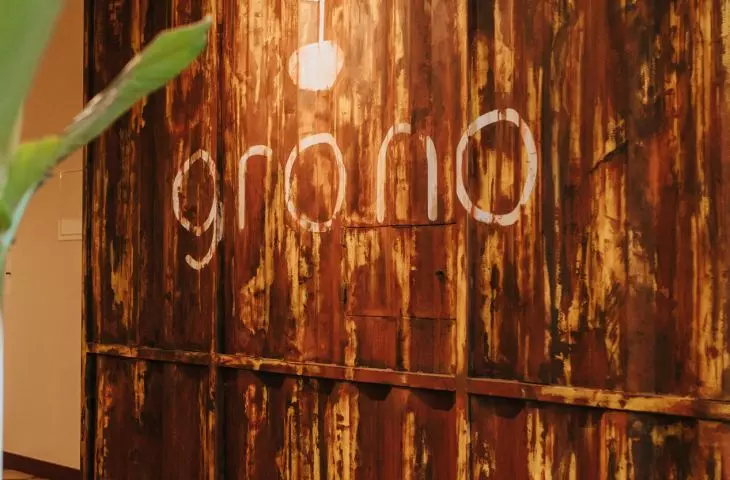 The wall is made of a container