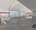 Zone with information points at the airport