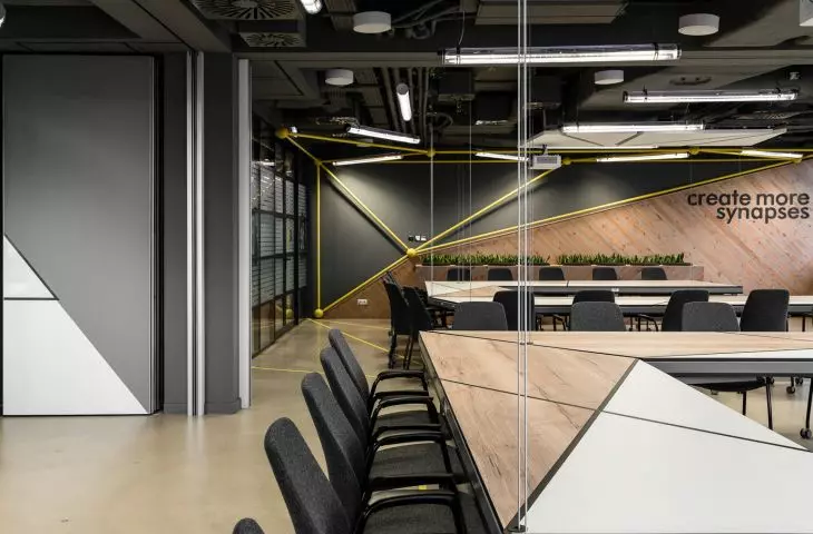 Projekt aranżacji wnętrz biura Brain Embassy w Warszawie