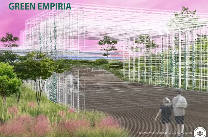 GREEN EMPIRIA, brama wejściowa od ul. Grzegórzeckiej