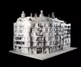 Casa Milà – La Pedrera, wewnętrzny układ przestrzenny (dziedzińce, kondygnacje i układ pionowy)  