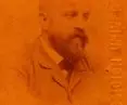 Photograph of Antoni Gaudí from a card for the Barcelona World Exhibition, 1888   