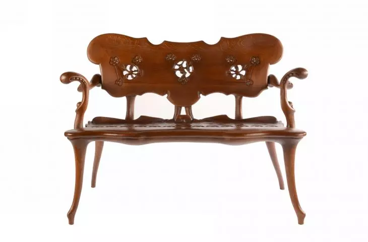 Pere Calvet cabinet bench, designed circa 1900.