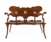 Pere Calvet cabinet bench, designed circa 1900.