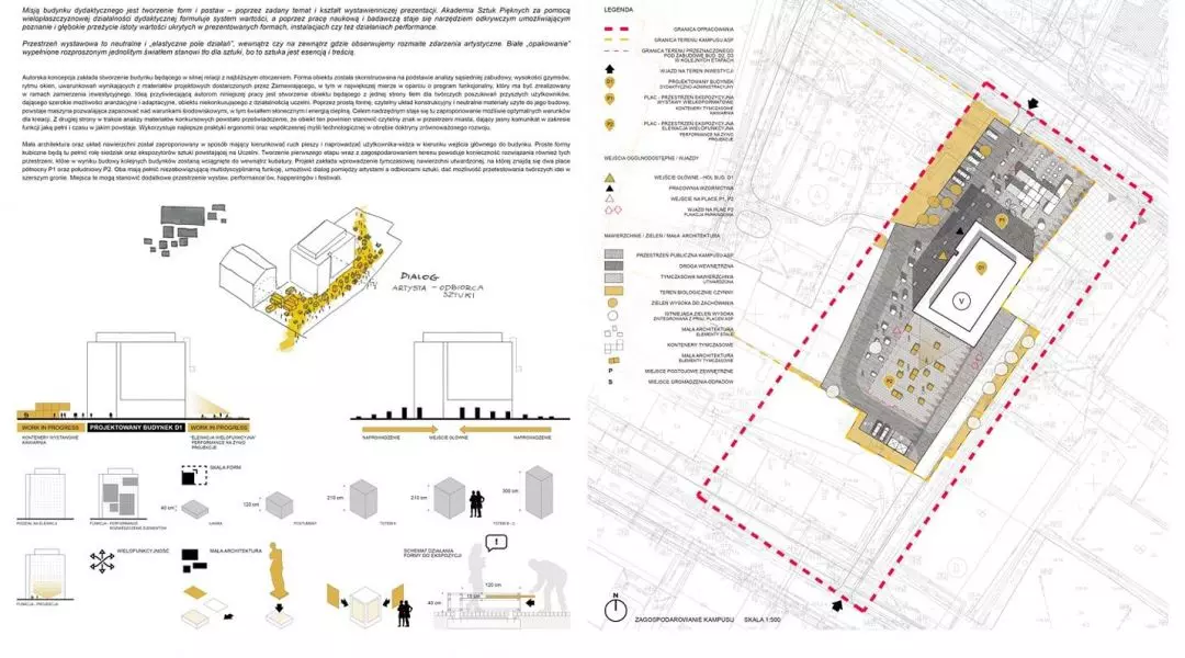 Wyróżnienie (ex aequo) w konkursie na projekt nowego budynku ASP we Wrocławiu