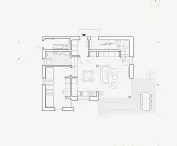 House overlooking the pasture, first floor plan