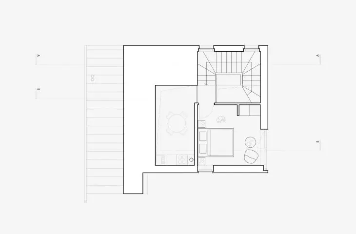 House overlooking pasture, floor plan