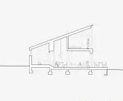 House overlooking pasture, cross section B-B