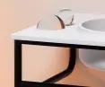 Rise - design by Zaven Console with Cristalplant Biobased countertop; integrated oval washbasin