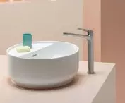 Beam - design by Visibility Cristalplant Biobased countertop washbasin + solid Irena ash console