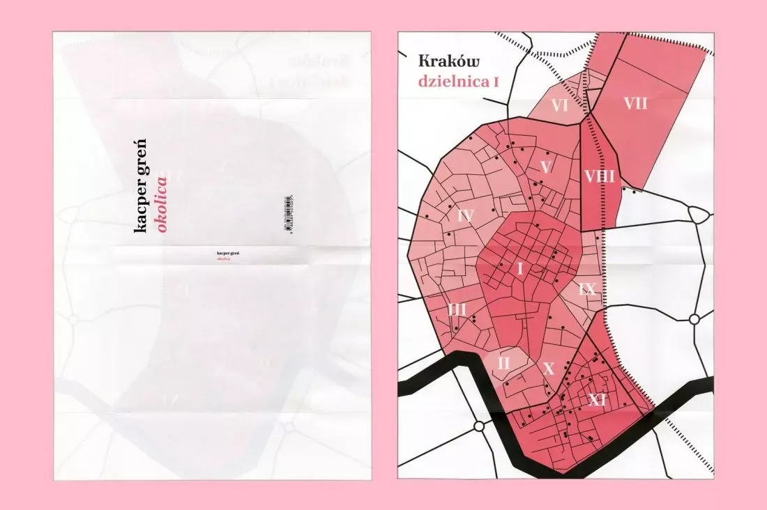 Obwoluta książki jest jednocześnie mapą