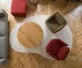 A bird's eye view of the living room