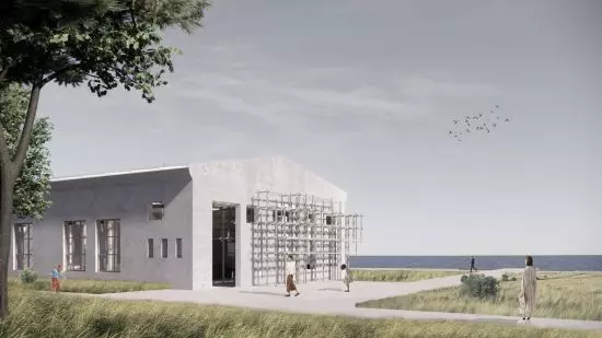 I Nagroda; wizualizacja adaptowanej hali