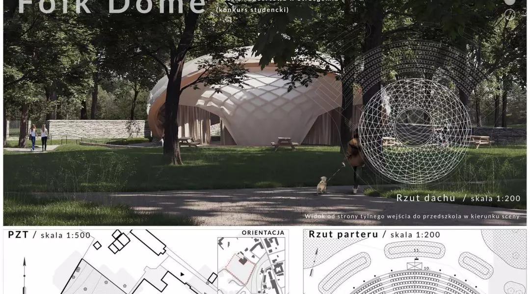II Nagroda, projekt Folk Dome