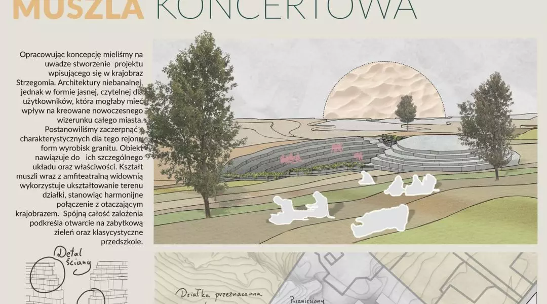 Wyróżnienie honorowe w konkursie na projekt amfiteatru w Strzegomiu