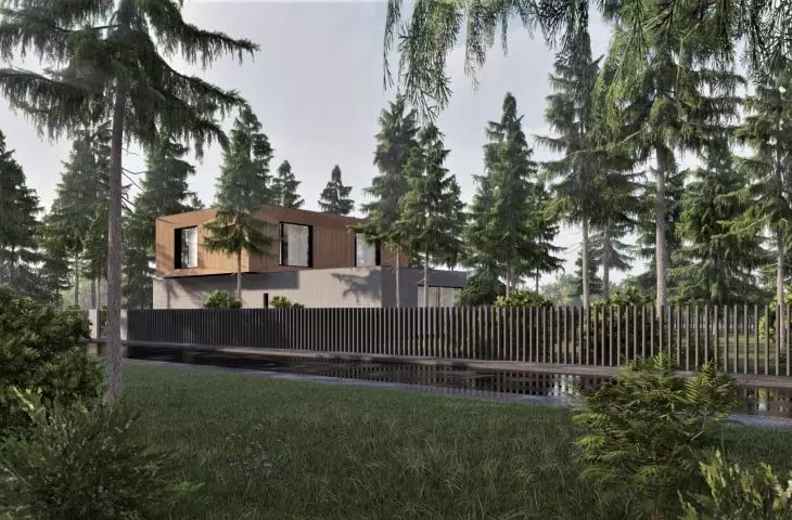 Shutter House powstaje na zalesionej działce