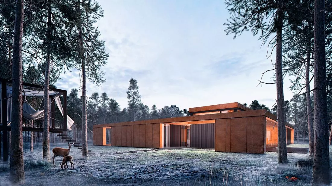 Corten House stara się korelować z otoczeniem
