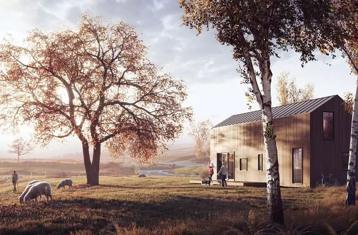 Modular house can also have a usable attic 