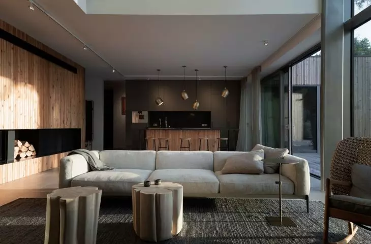 Taras z domem nad jeziorem - proj. UGO Architecture