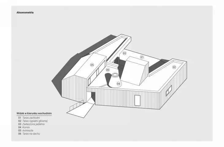 Taras z domem nad jeziorem - proj. UGO Architecture