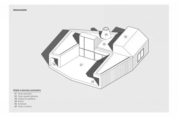 Taras z domem nad jeziorem - proj. UGO Architecture