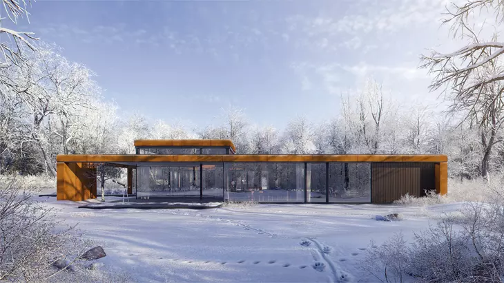 Corten House — wizualizacja
