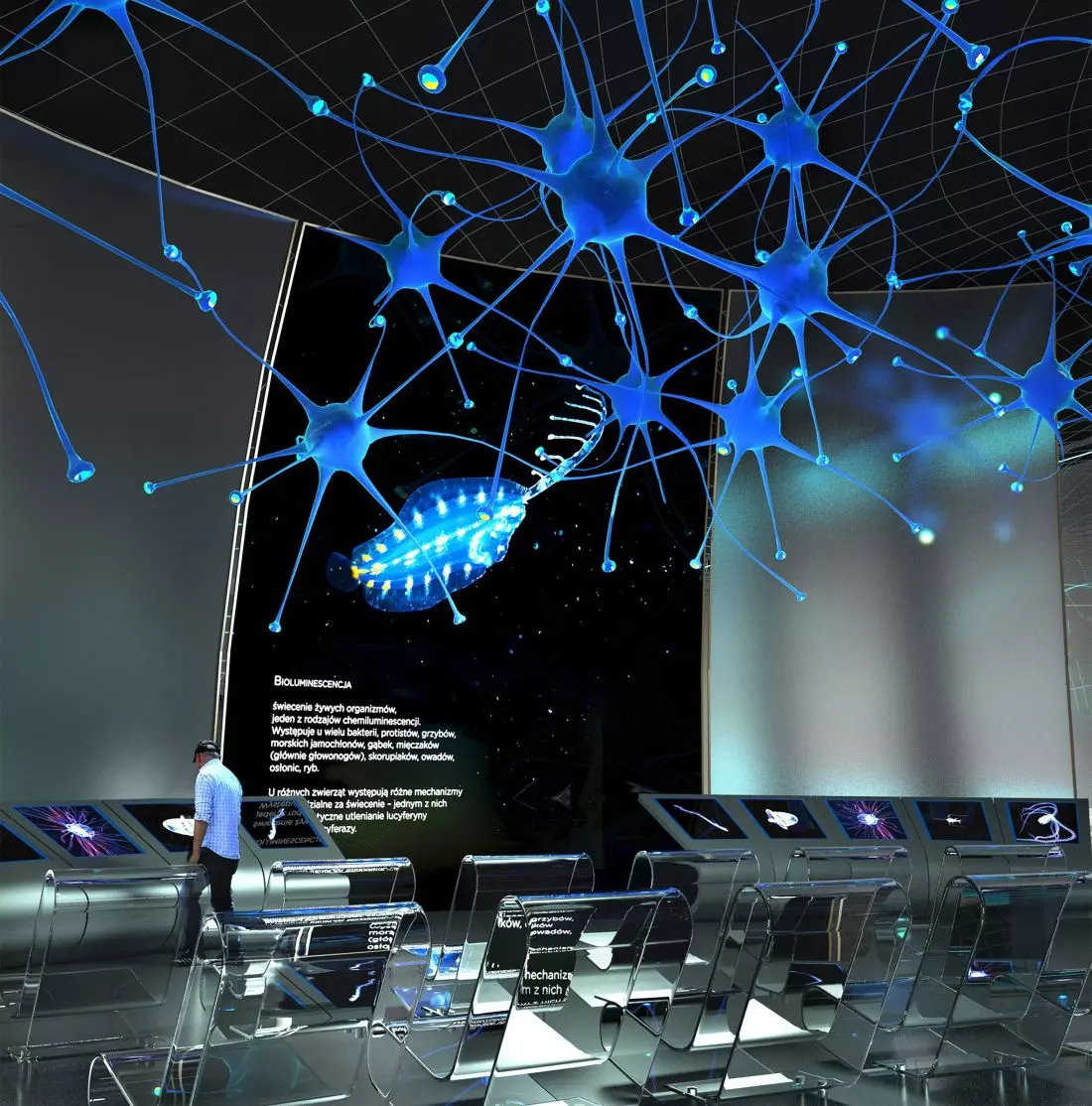Projekt Nucleus — beauty of science, strefa MICRO, bioluminescencja