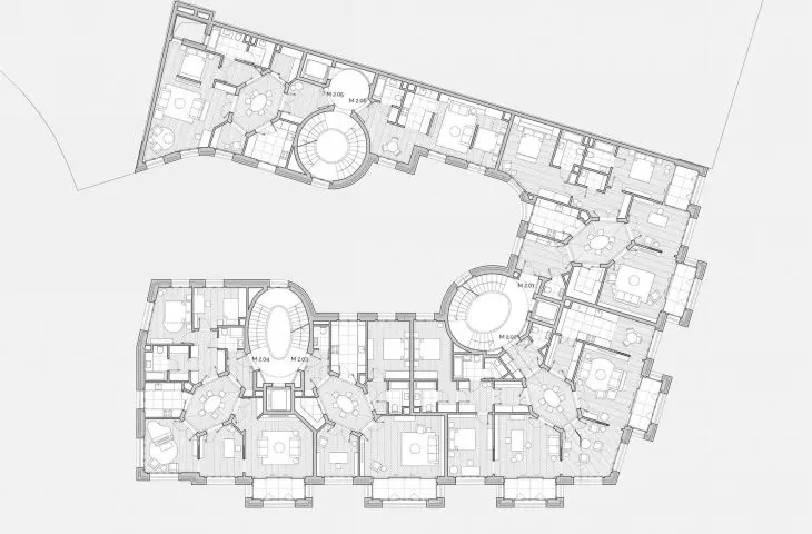 projection of a repetitive floor