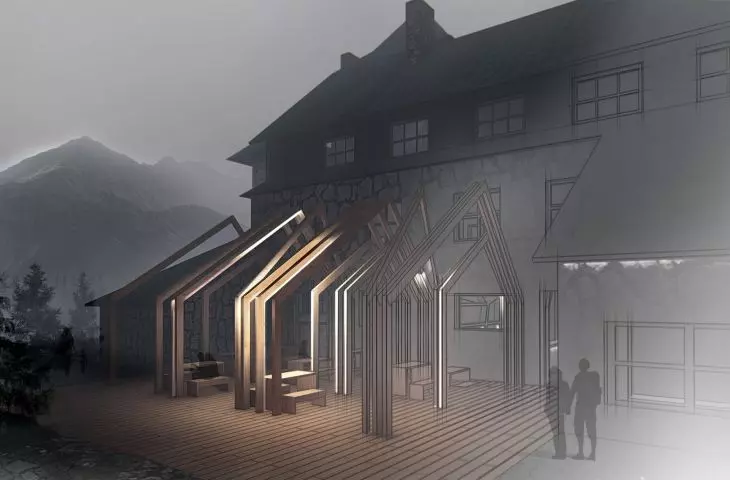 Surrounding the shelter