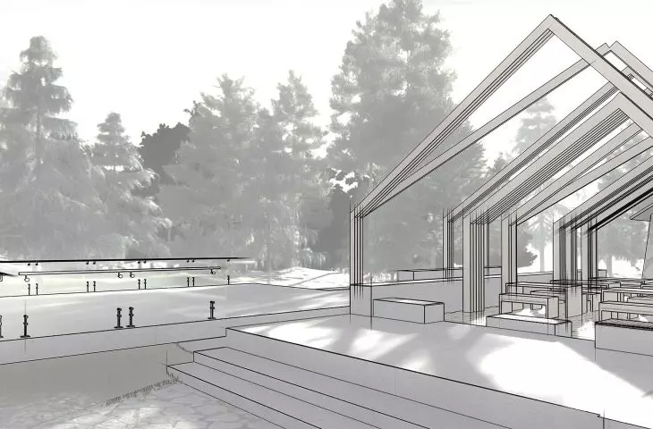 Outer zone of the shelter