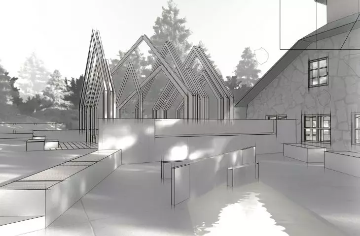 Outdoor area of the shelter