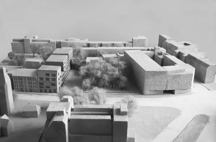 Building of the Academy of Fine Arts in Wroclaw - model