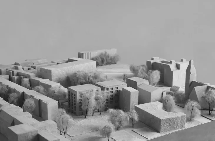 Building of the Academy of Fine Arts in Wroclaw - model