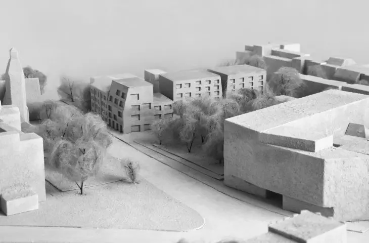 Building of the Academy of Fine Arts in Wroclaw - model