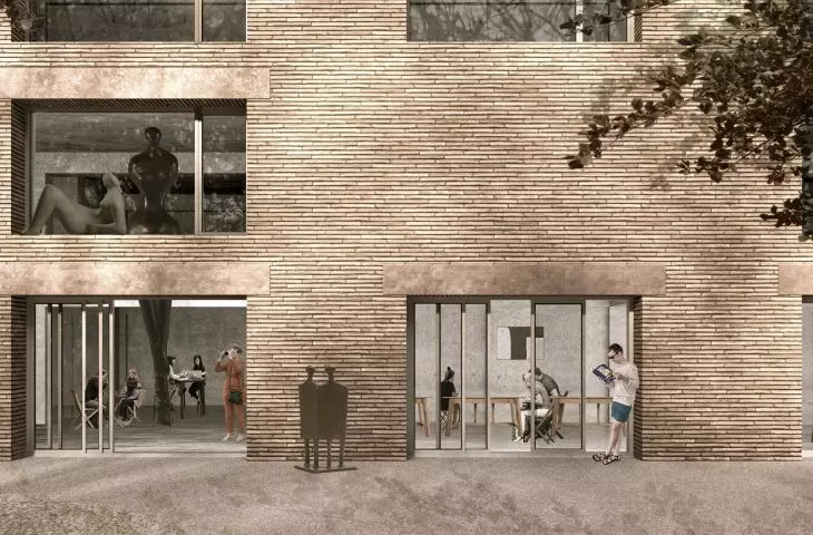 The building of the Academy of Fine Arts in Wroclaw - visualization