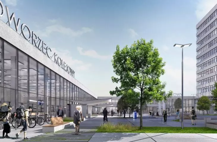 Olsztyn Główny railway station - visualization of the renovation