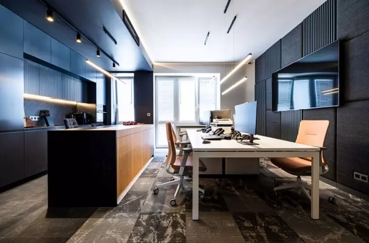 Office combined with kitchen 