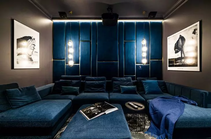 Living room with a view on the sofa