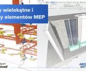 Otwory wielokątne i etykiety elementów MEP