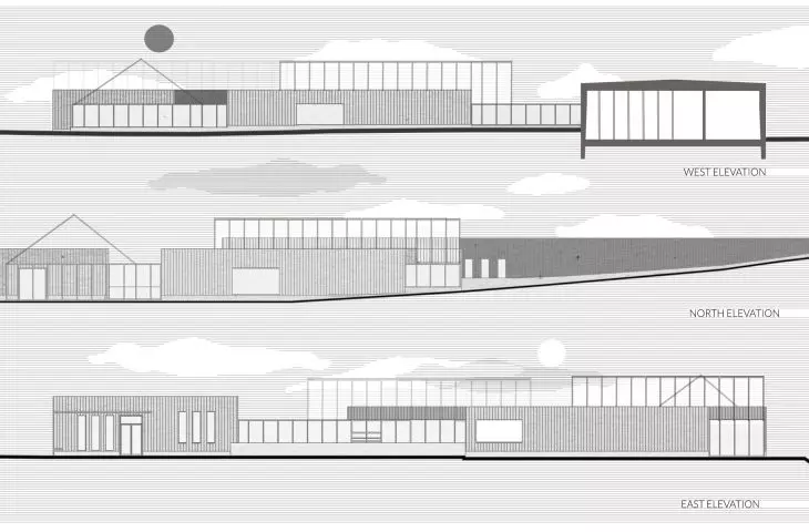 Autism Spectrum Care Center project, elevations