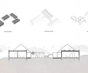 Autism Spectrum Care Center project, cross-section A-A and diagrams