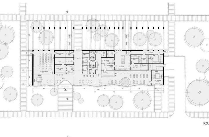 projection of level 0 of the representative building
