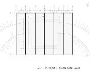 projection of level 0 in the shelter, existing condition