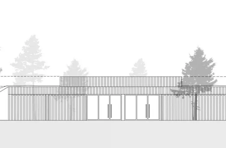 adaptation of the shelter, designed elevation