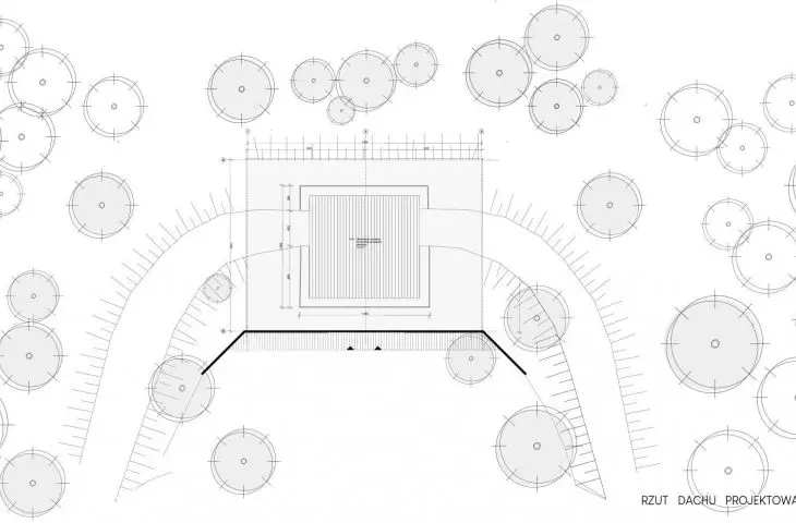 roof plan of the shelter