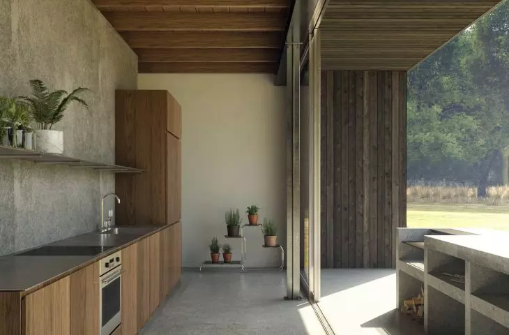 home kitchen and summer kitchen