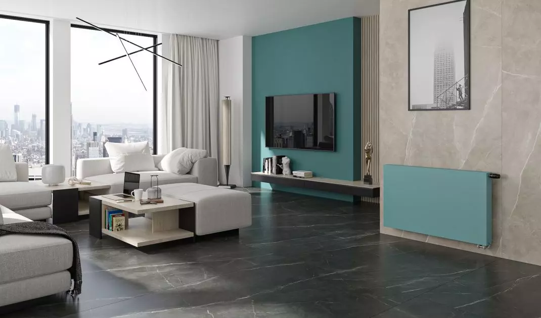 Tinos H, pastel turquoise