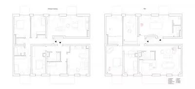 plan apartments before and after renovation