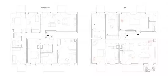 plan apartments before and after renovation