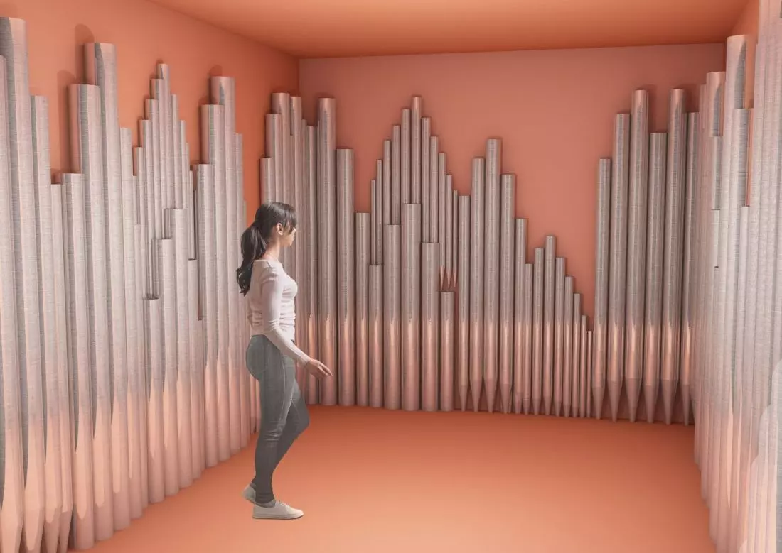 Wnętrze pawilonu
z muzyką organową